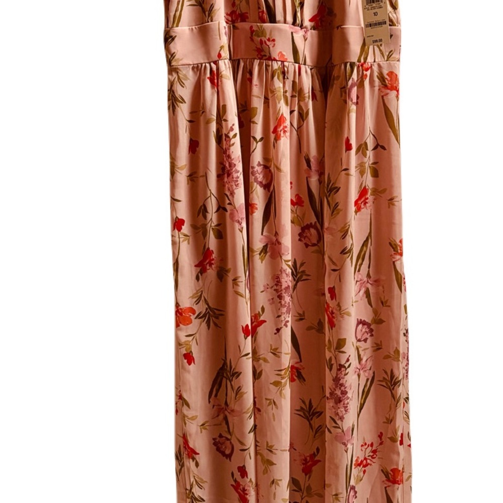 INC Brand Pink Floral Maxi Dress Halter style size 10 New w tags - Picture 3 of 9
